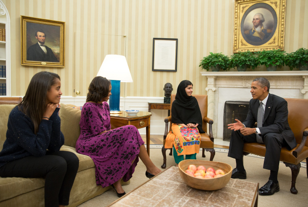 Malala and Obamas